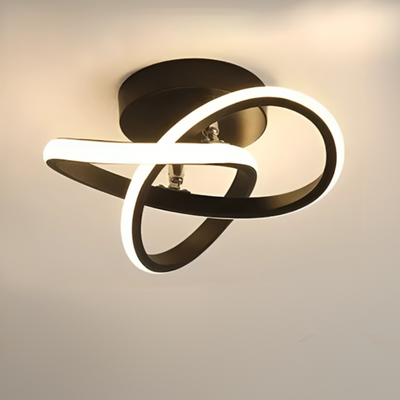 Modern LED ceiling light with a creative double-ring design