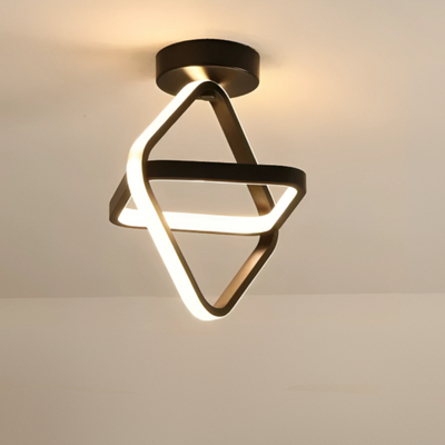 Modern LED ceiling light with a creative double-ring design