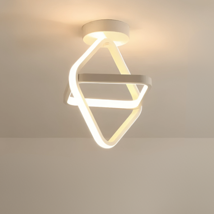 Modern LED ceiling light with a creative double-ring design