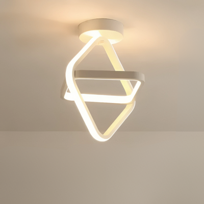 Modern LED ceiling light with a creative double-ring design